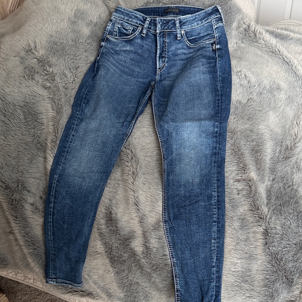 Silver Jeans Women's Dark Blue Skinny Jeans